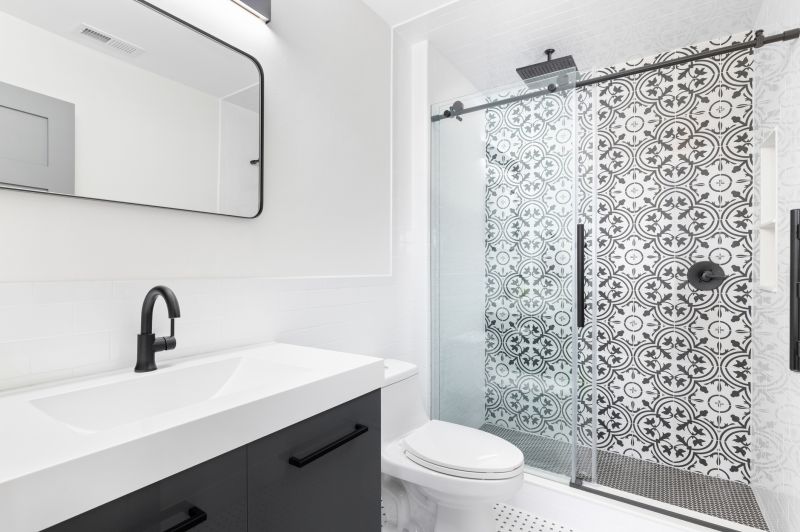Rainfall Shower with Bold Tiles